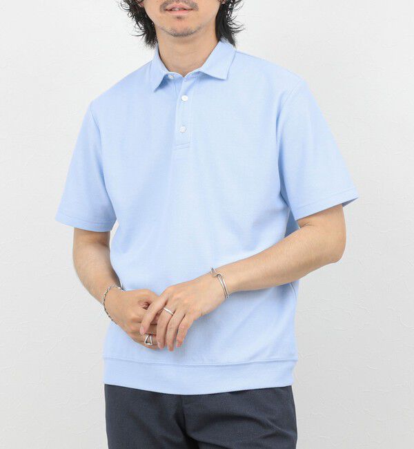 NOLLEY'S goodman「《ビジカジ対応》ローゼンジカノコ 抗菌防臭ドレスポロシャツ / ビズポロ 26SS」|ポロシャツ|サックス