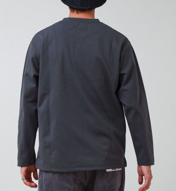 GLOSTER「【フレブル刺繍】フレンチブルドッグ刺繍 杢ダンボールロンT」|Tシャツ・カットソー|