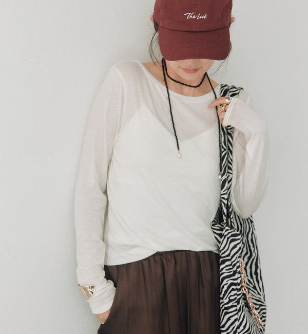  「シルクブレンドボートTee」|Tシャツ・カットソー|
