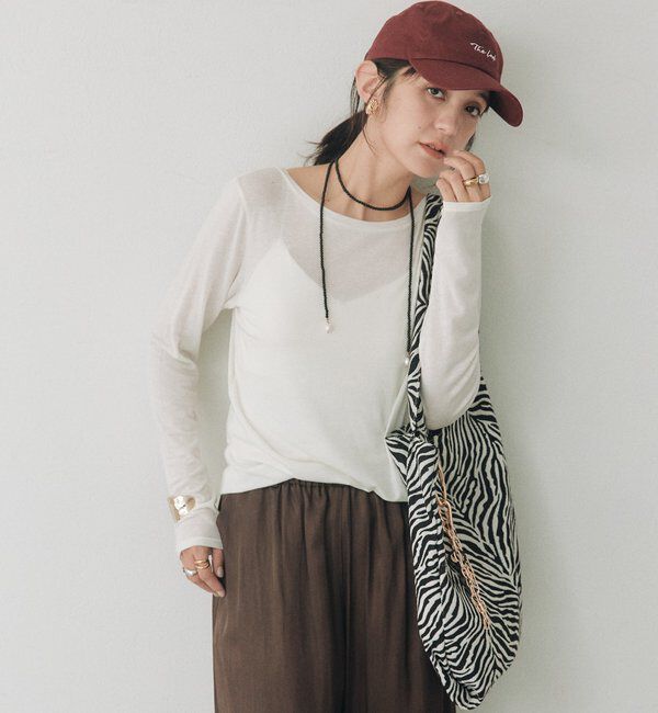  「シルクブレンドボートTee」|Tシャツ・カットソー|