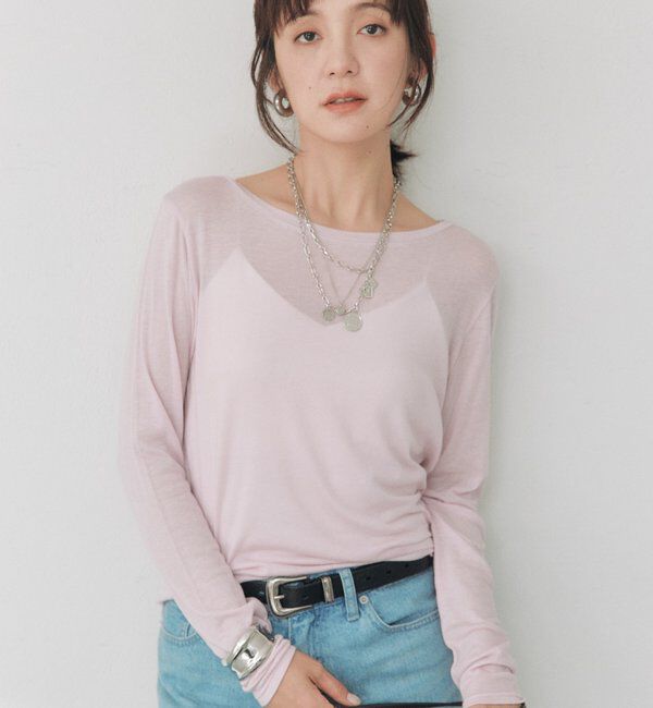  「シルクブレンドボートTee」|Tシャツ・カットソー|