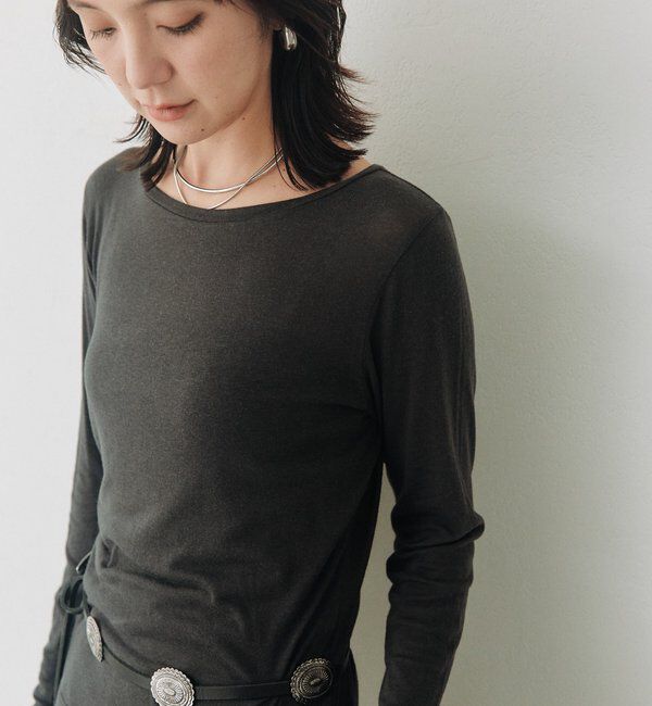  「シルクブレンドボートTee」|Tシャツ・カットソー|
