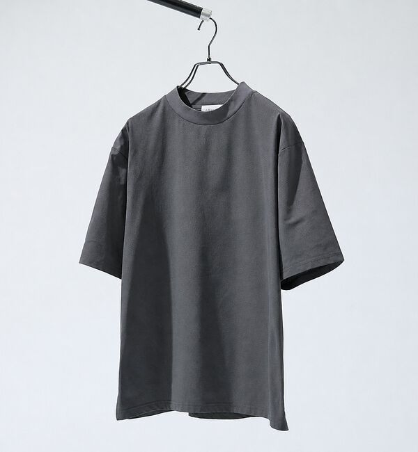 ABAHOUSE「【通気・速乾・ストレッチ】モックネックTシャツ / BREEZE MESH」|Tシャツ・カットソー|チャコールグレー