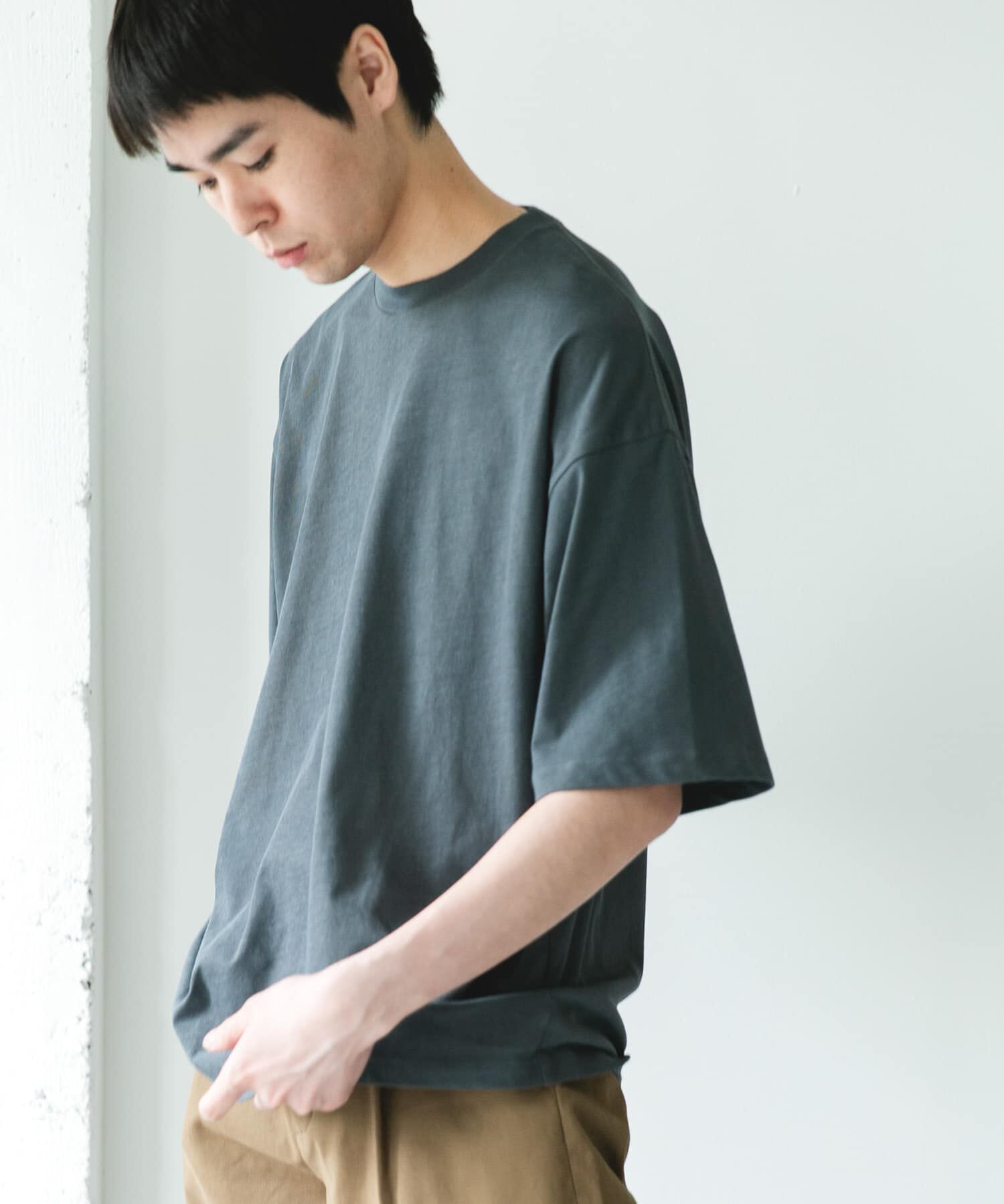 URBAN RESEARCH DOORS「ハイツイストクルーネック ショートスリーブTシャツ」|Tシャツ・カットソー|