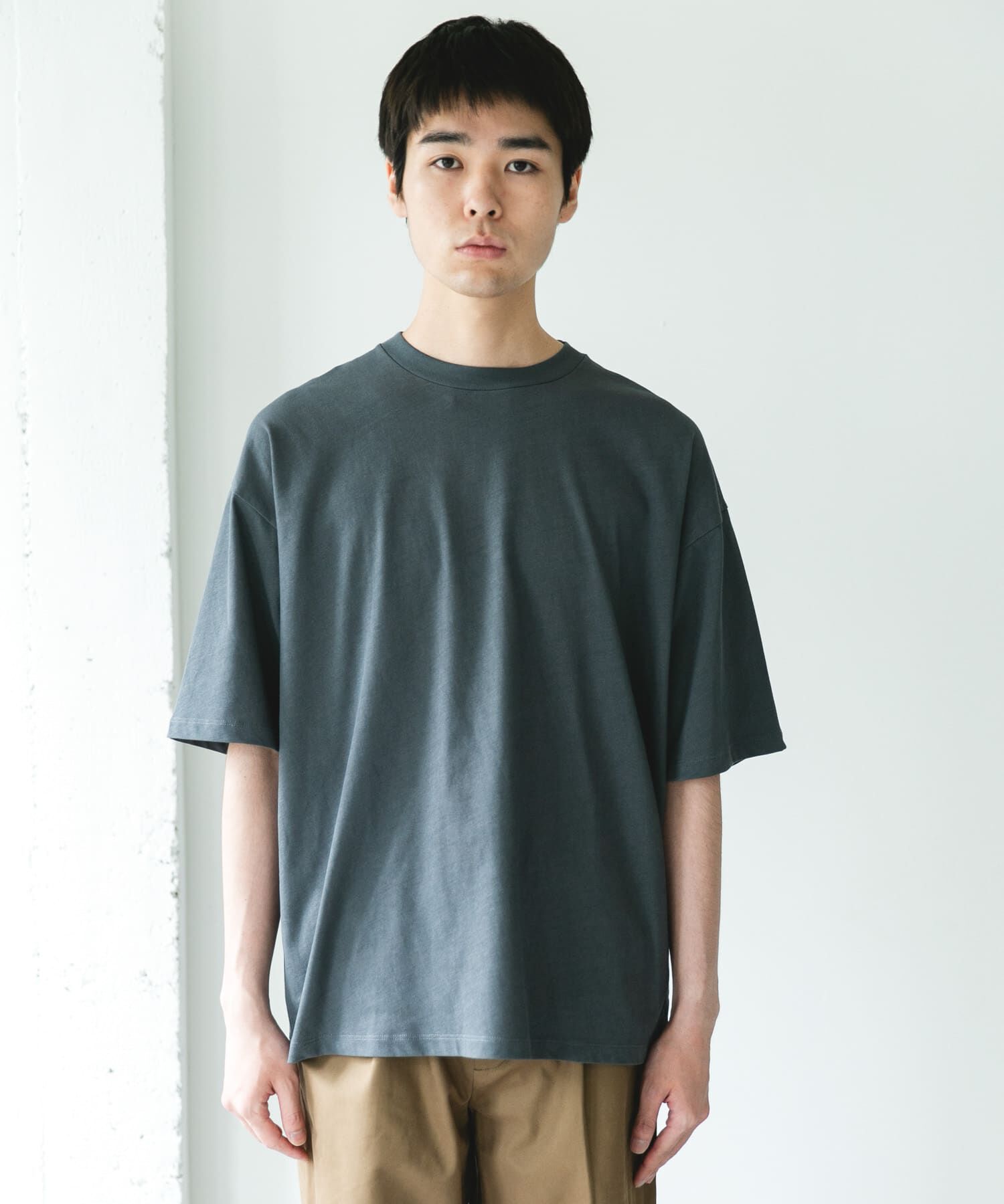 URBAN RESEARCH DOORS「ハイツイストクルーネック ショートスリーブTシャツ」|Tシャツ・カットソー|
