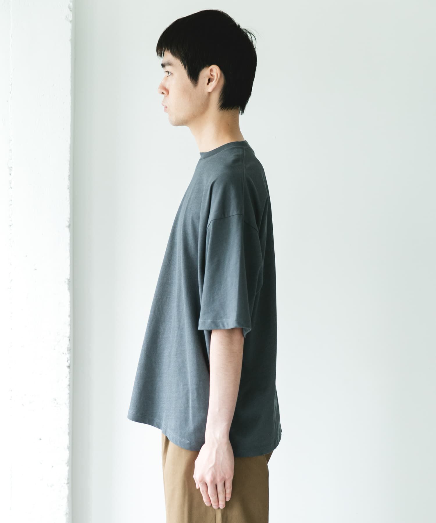 URBAN RESEARCH DOORS「ハイツイストクルーネック ショートスリーブTシャツ」|Tシャツ・カットソー|