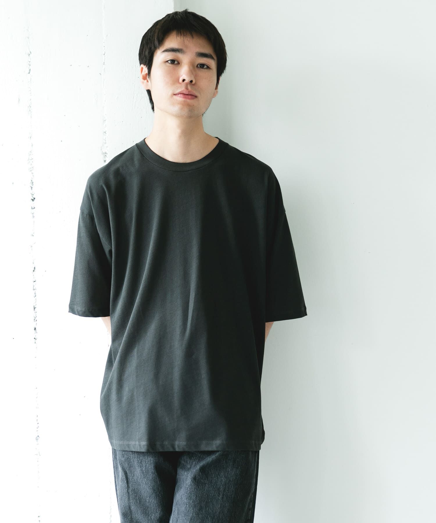 URBAN RESEARCH DOORS「ハイツイストクルーネック ショートスリーブTシャツ」|Tシャツ・カットソー|
