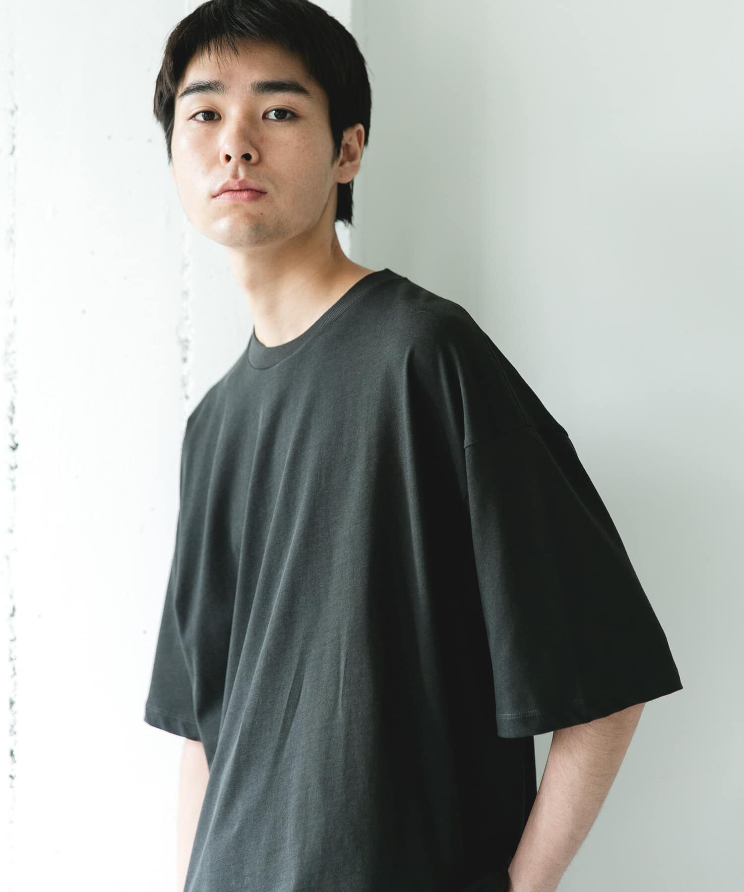 URBAN RESEARCH DOORS「ハイツイストクルーネック ショートスリーブTシャツ」|Tシャツ・カットソー|