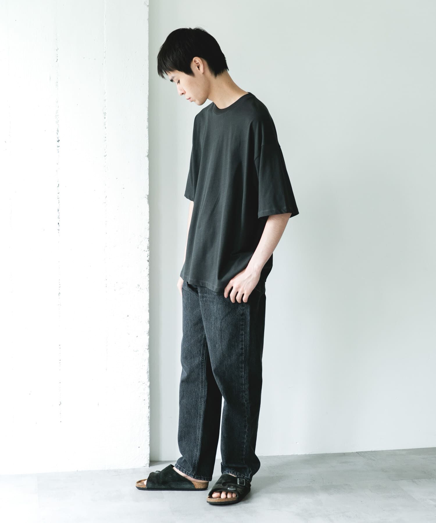 URBAN RESEARCH DOORS「ハイツイストクルーネック ショートスリーブTシャツ」|Tシャツ・カットソー|