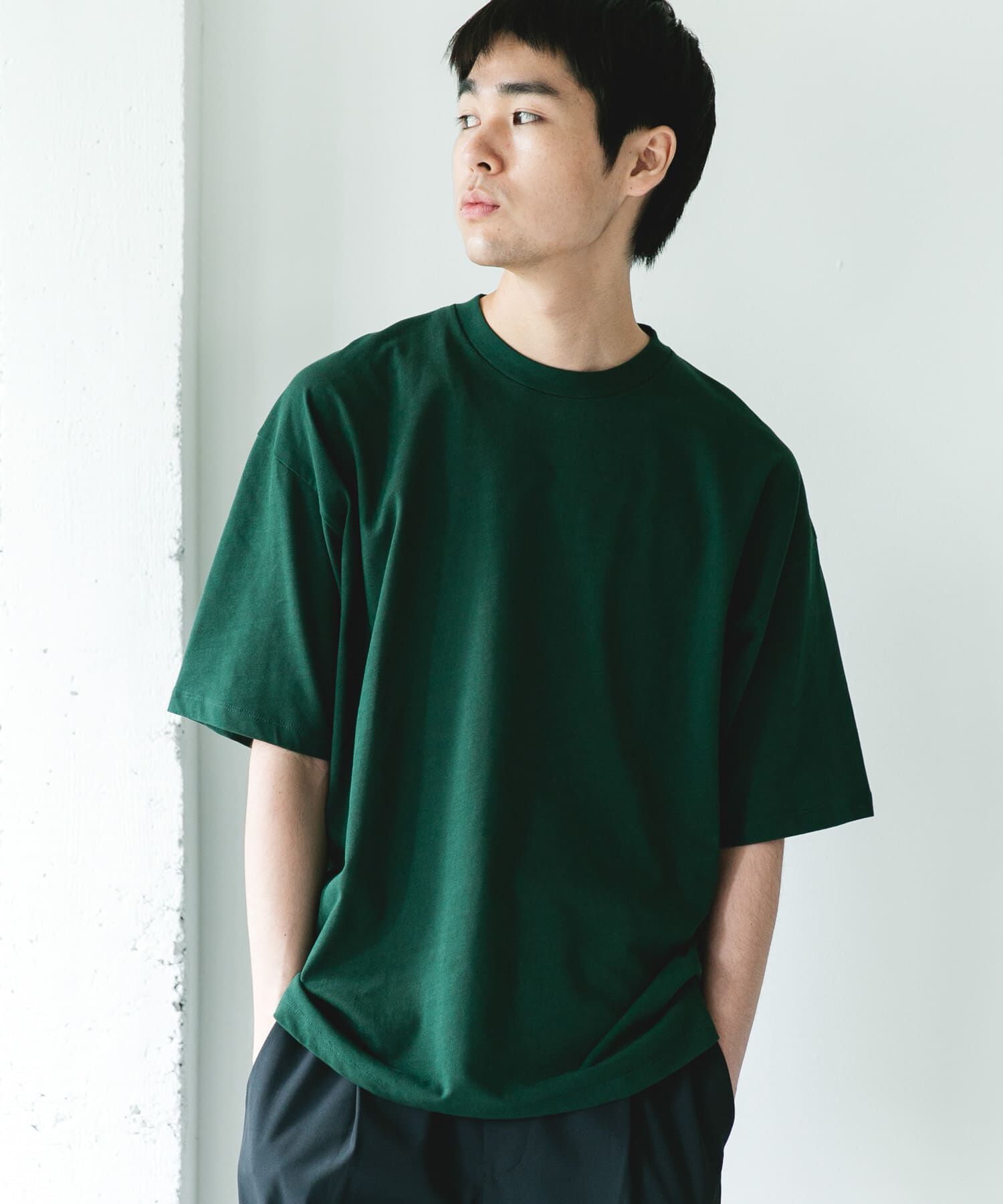 URBAN RESEARCH DOORS「ハイツイストクルーネック ショートスリーブTシャツ」|Tシャツ・カットソー|