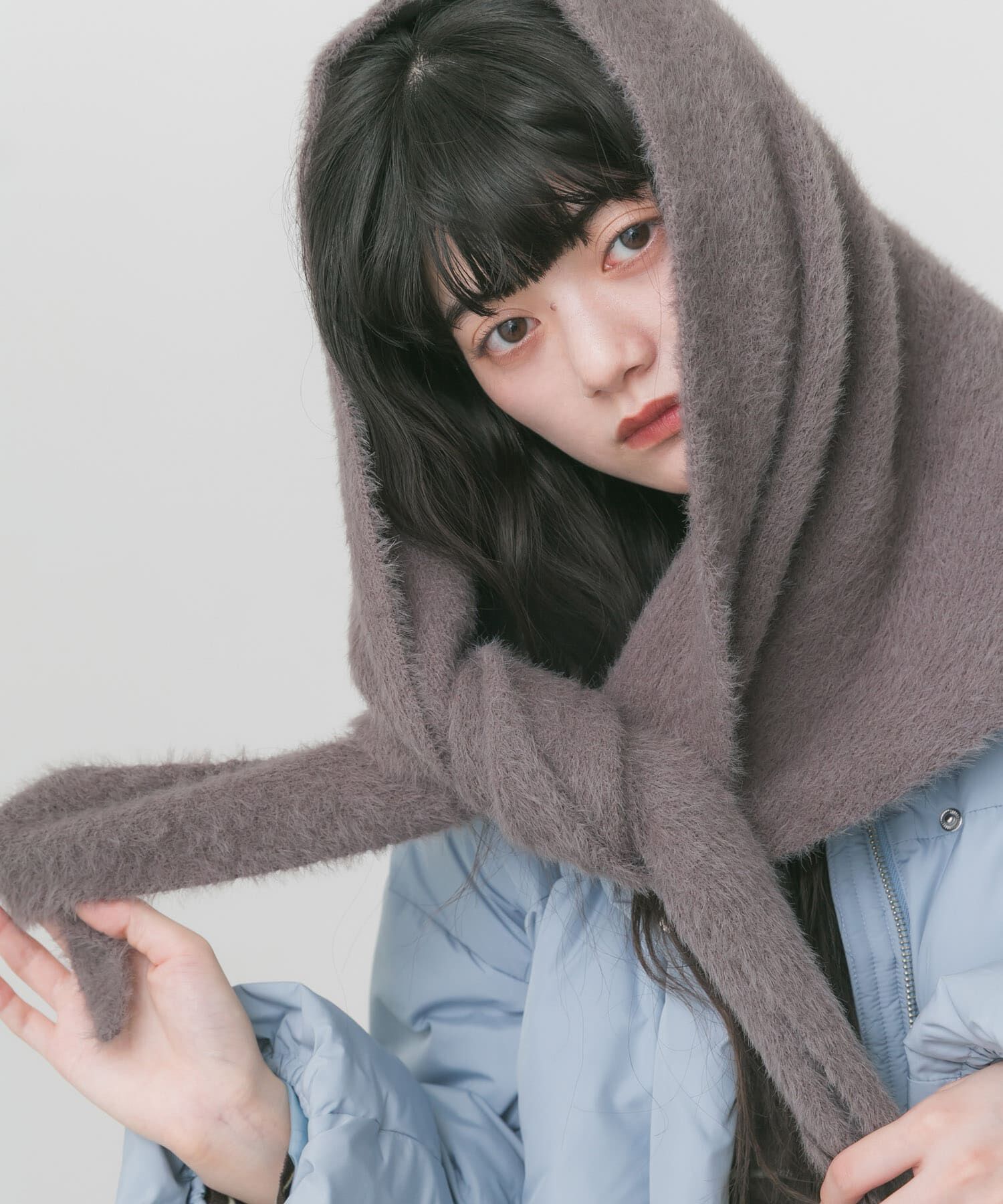 SMELLY「『WEB/一部店舗限定カラー』シャギーサンカクマフラー」|マフラー|