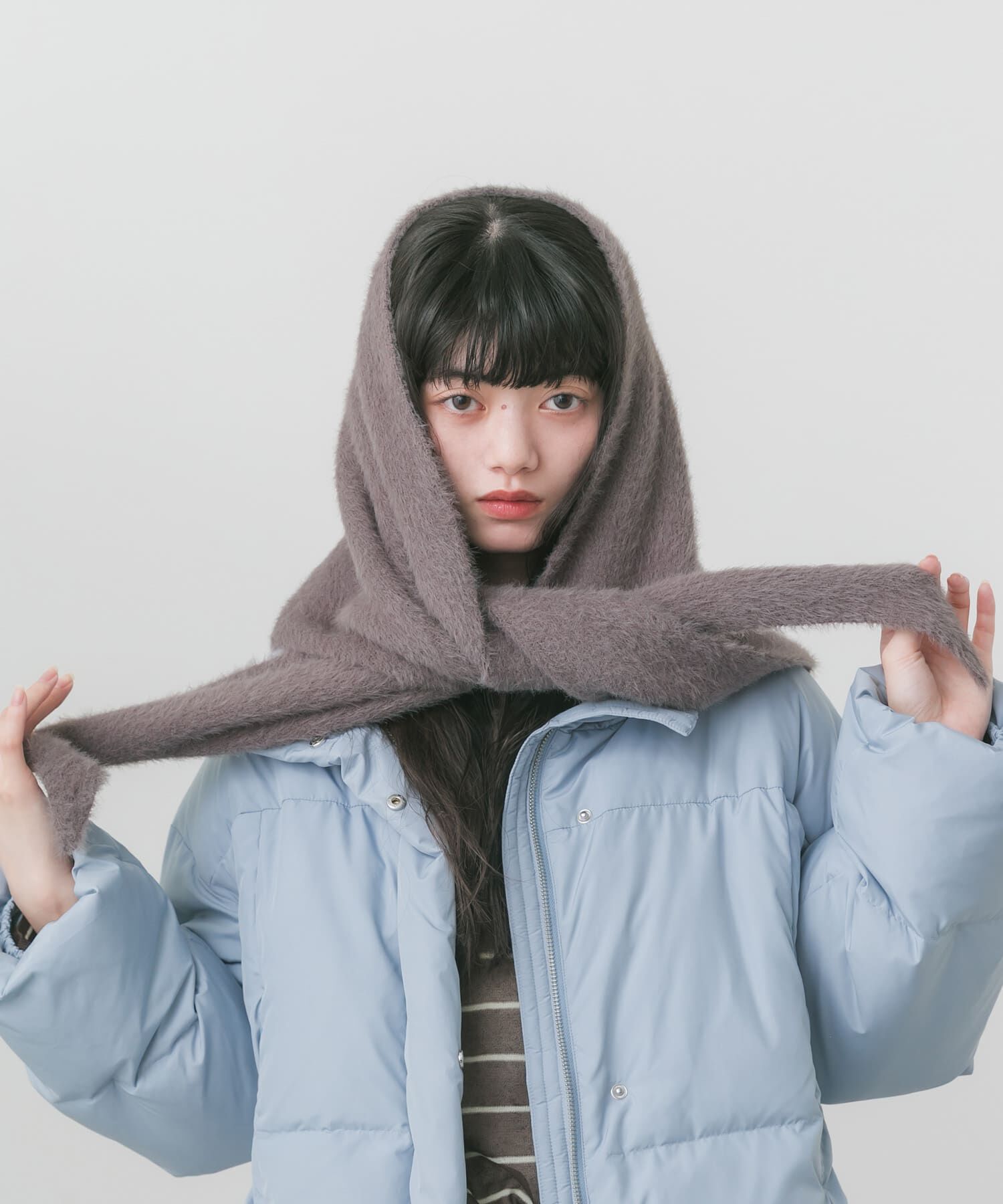 SMELLY「『WEB/一部店舗限定カラー』シャギーサンカクマフラー」|マフラー|