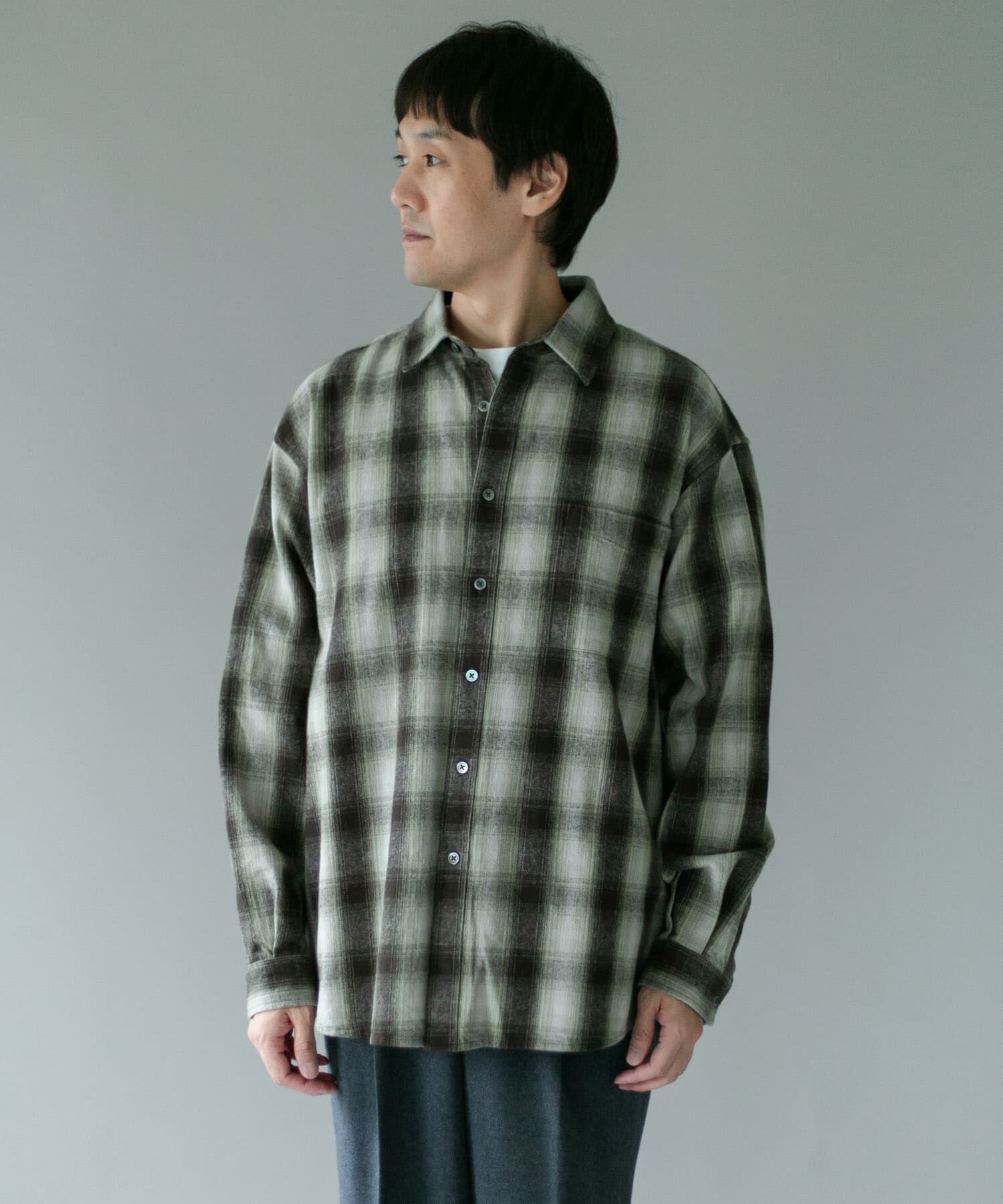 URBAN RESEARCH DOORS「USAコットン オンブレチェック シャツ」|シャツ・ブラウス|