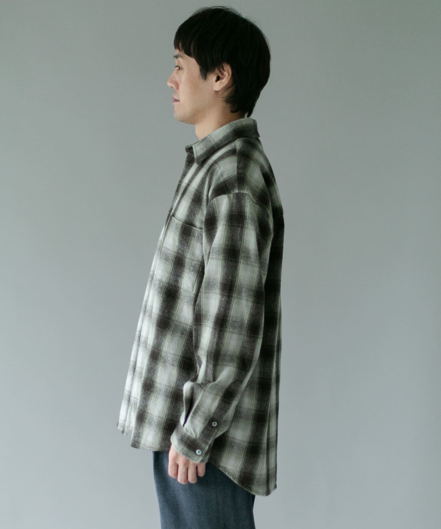URBAN RESEARCH DOORS「USAコットン オンブレチェック シャツ」|シャツ・ブラウス|