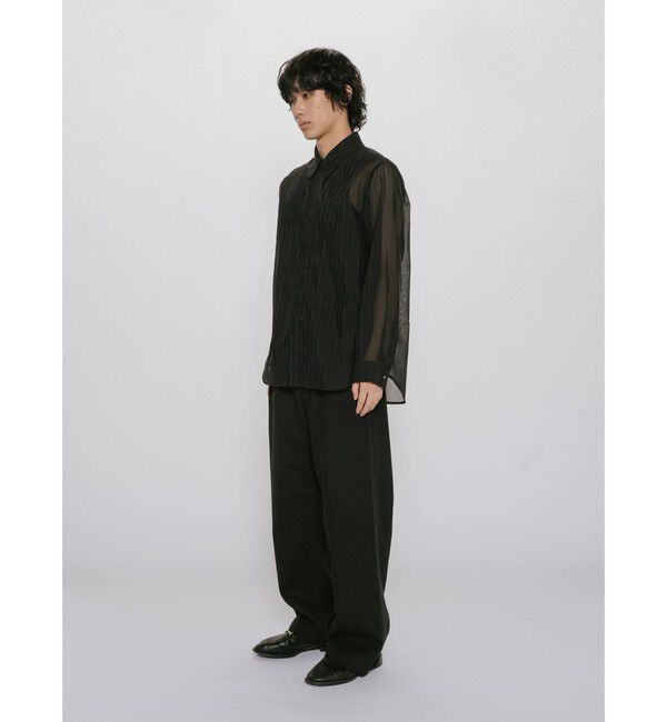 MIDIUMISOLID「MIDIUMISOLID Men&rsquo;s シアーストライプシャツ」|シャツ・ブラウス|