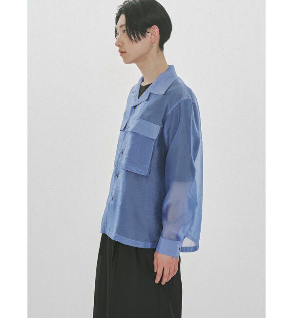 MIDIUMISOLID「MIDIUMISOLID Men&rsquo;s シアーオープンカラーシャツ」|シャツ・ブラウス|