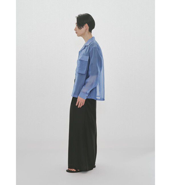 MIDIUMISOLID「MIDIUMISOLID Men&rsquo;s シアーオープンカラーシャツ」|シャツ・ブラウス|