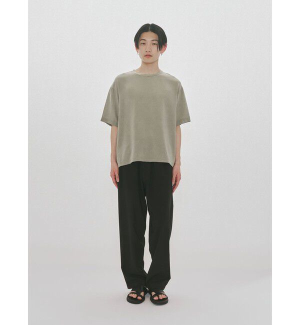 MIDIUMISOLID「MIDIUMISOLID Men&rsquo;s ハーフスリーブシアーベーシックプルオーバー」|Tシャツ・カットソー|