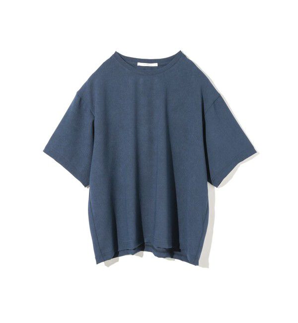 MIDIUMISOLID「MIDIUMISOLID Men&rsquo;s ハーフスリーブシアーベーシックプルオーバー」|Tシャツ・カットソー|ネイビー