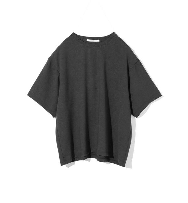 MIDIUMISOLID「MIDIUMISOLID Men&rsquo;s ハーフスリーブシアーベーシックプルオーバー」|Tシャツ・カットソー|ブラック