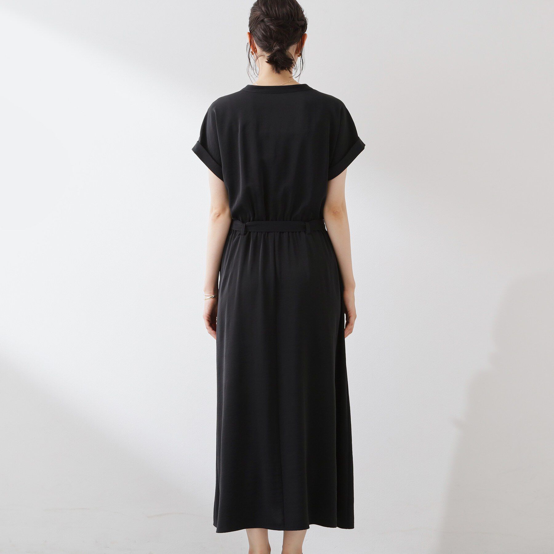 THE SHOP TK「【M-XL/防しわ/UV】やみつきになる とろみスキッパーワンピース」|ワンピース|