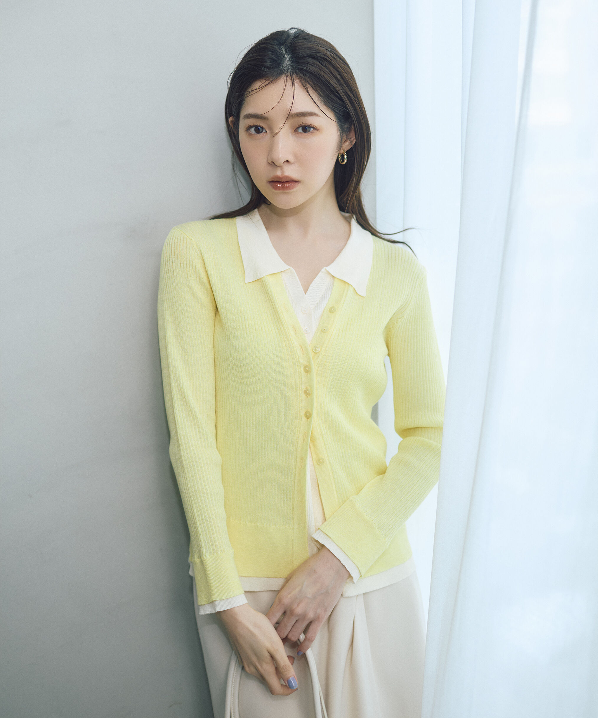 PROPORTION BODY DRESSING「＜今村朱里さんコラボ＞レイヤード風リブニット 26SS」|ニット・セーター|イエロー&times;アイ