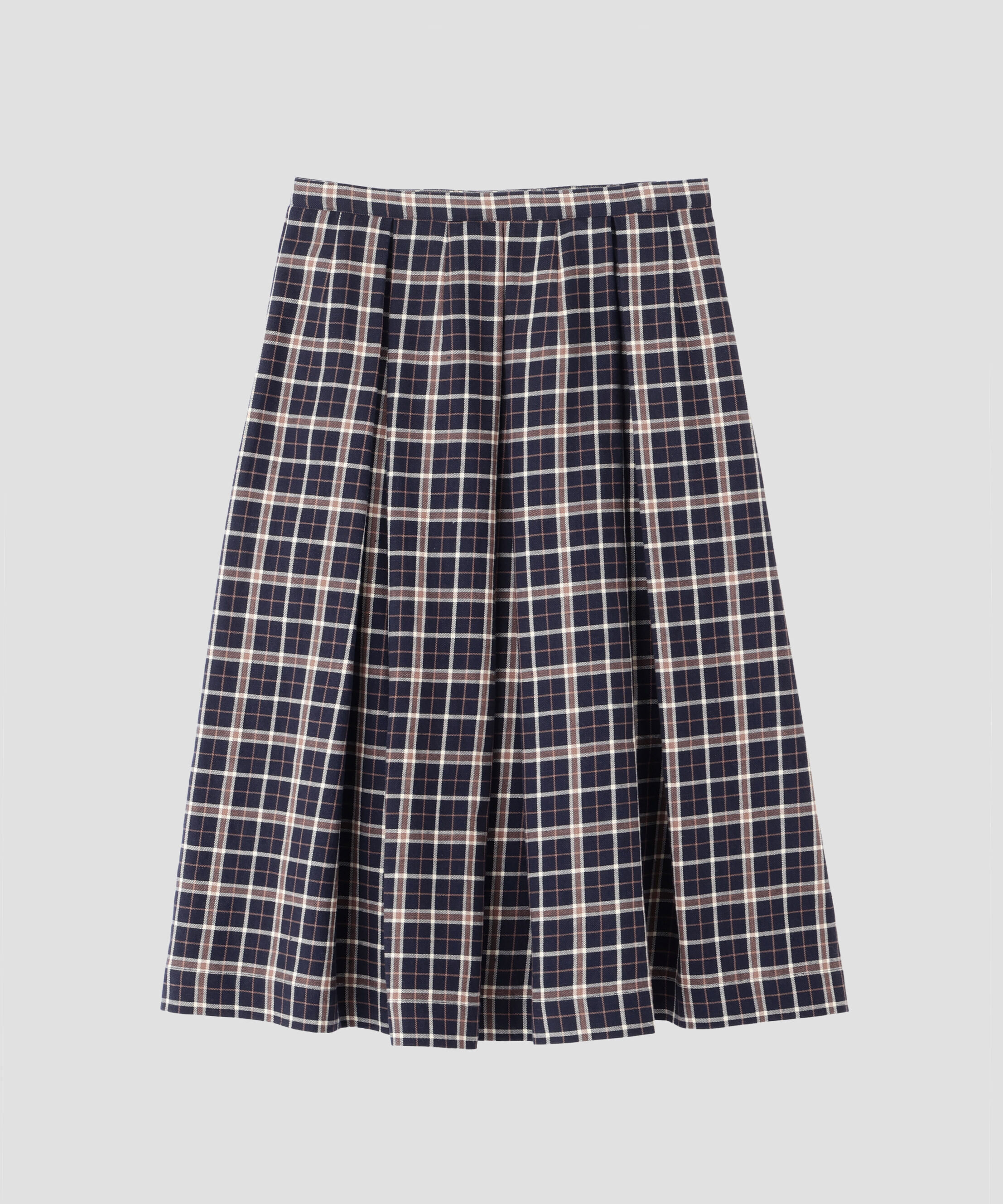  「WOOL LINEN CHECK SKIRT」|スカート|