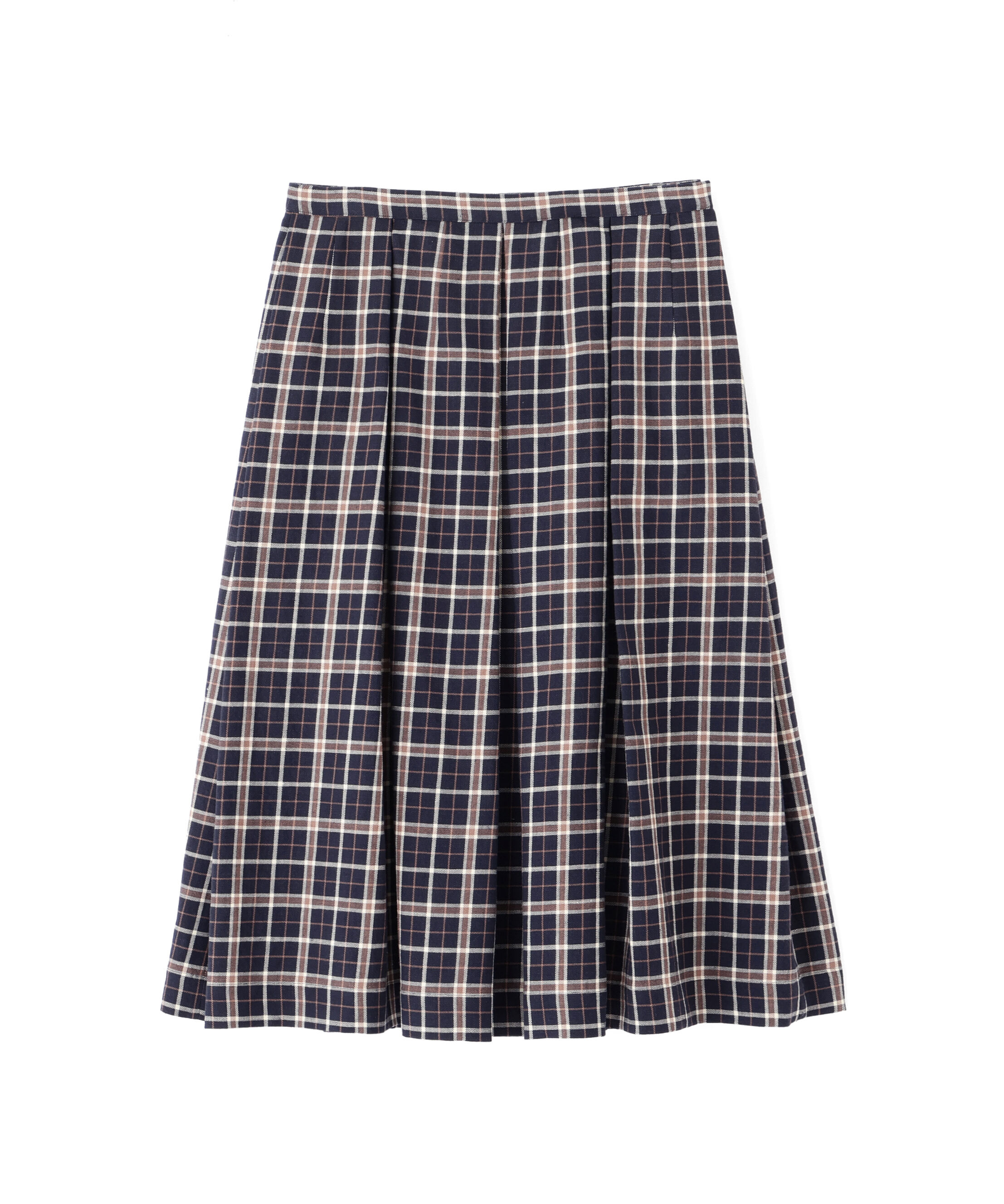  「WOOL LINEN CHECK SKIRT」|スカート|
