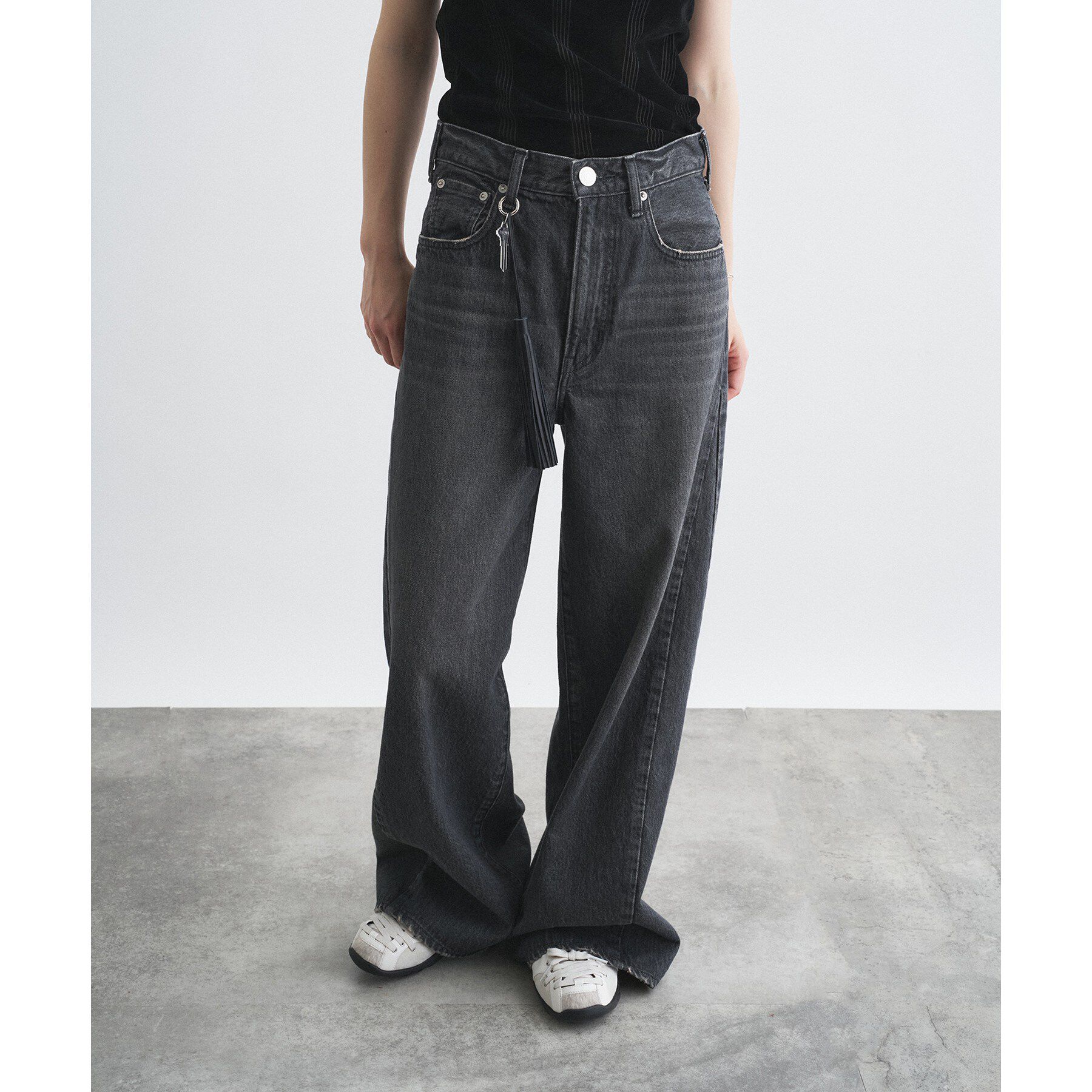 CODE A「heyep｜Long Fringe Leather Keyring」|キーケース|