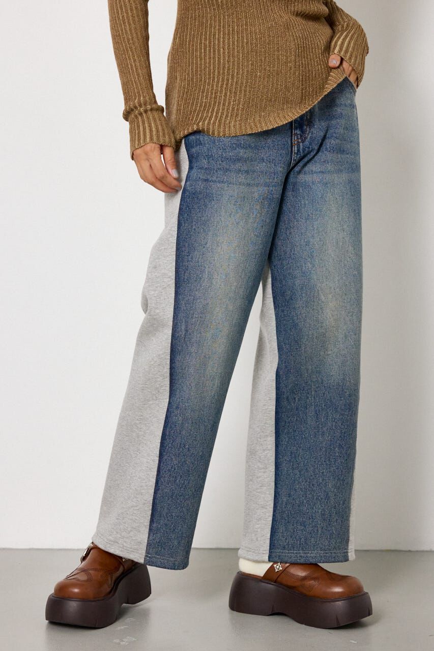 RODEO CROWNS「DENIM COMBO PANTS」|デニム|BLU