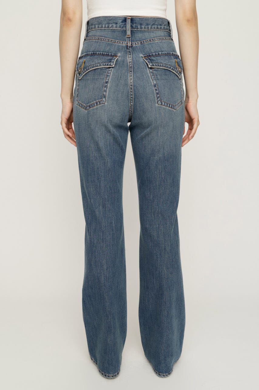 SLY「C／P FLAP DESIGN FLARE パンツ」|デニム|