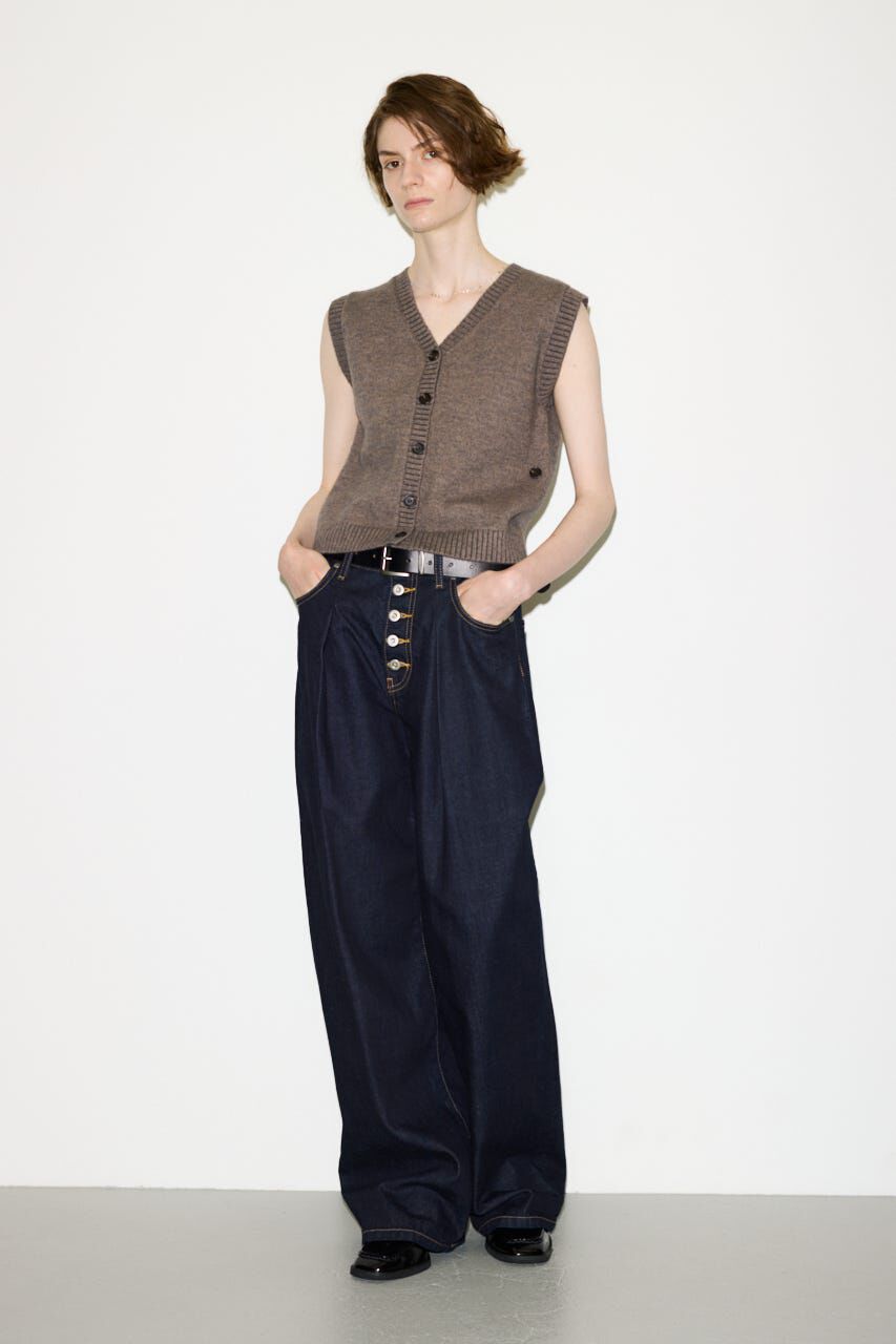 SLY「BUTTONFLY TUCK LOOSE PT-AB」|デニム|