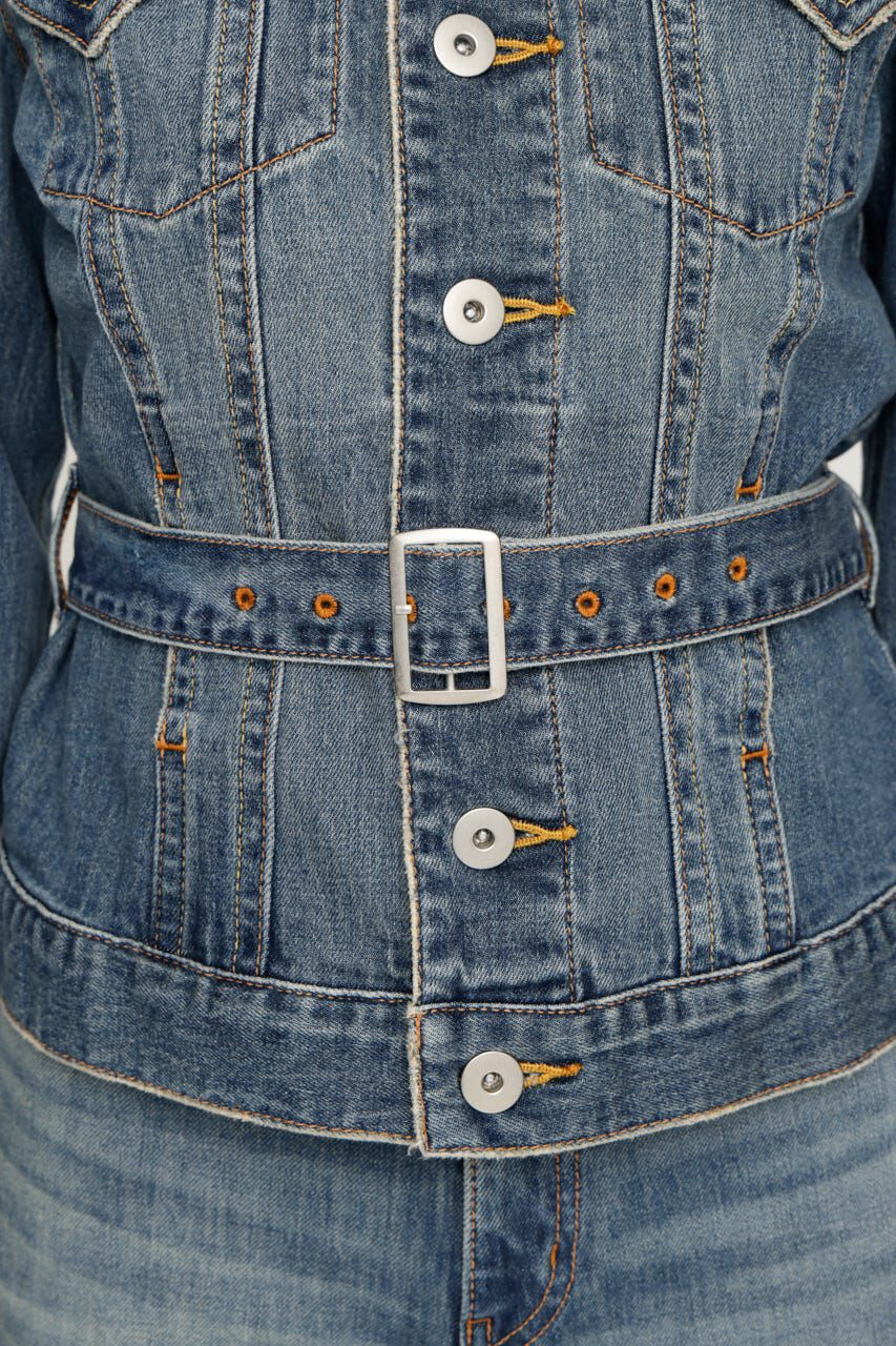 SLY「BELTED COMPACT DENIM ジャケット」|デニムジャケット|