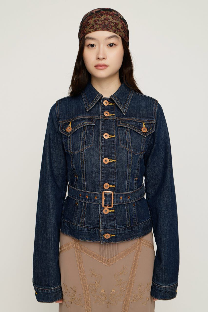 SLY「BELTED COMPACT DENIM ジャケット」|デニムジャケット|