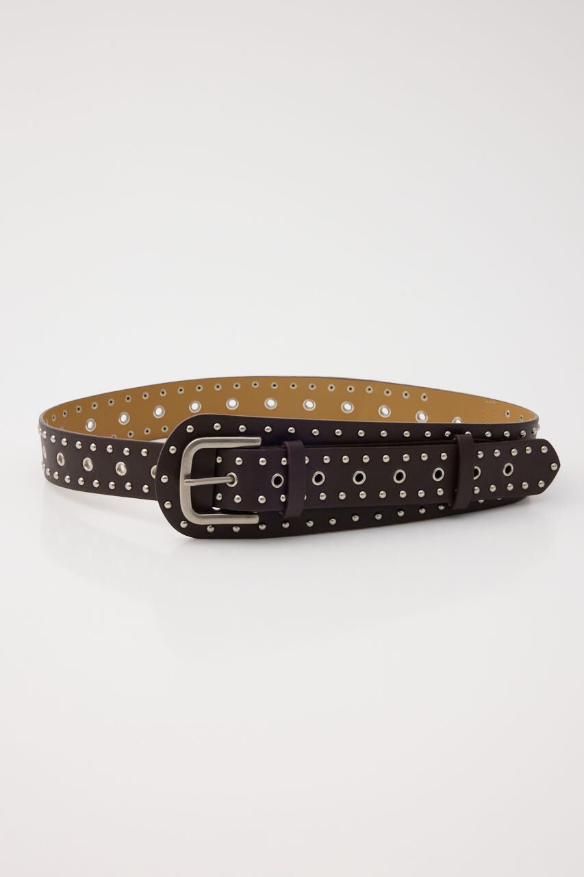 SLY「STUDS EYELET ベルト」|ベルト|BRN