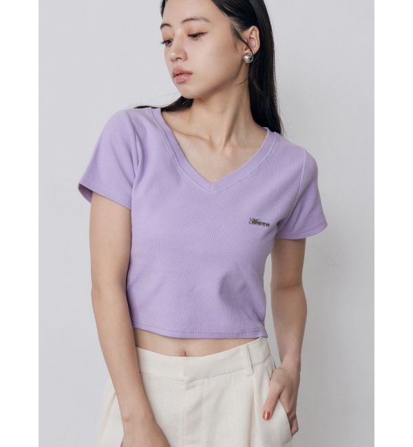 MURUA「ライティングロゴプレートTシャツ」|Tシャツ・カットソー|パープル