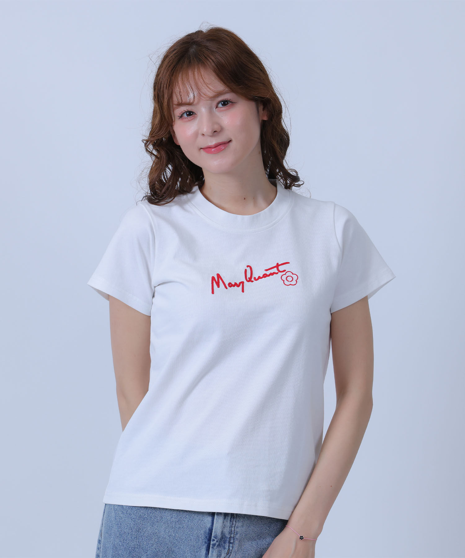 MARY QUANT「チェーンステッチ Tシャツ」|Tシャツ・カットソー|ホワイト