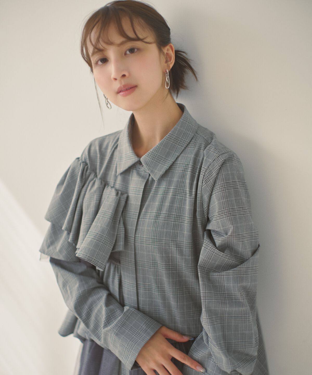 アンドクチュール「アシメラッフルミニワンピース」|ワンピース|
