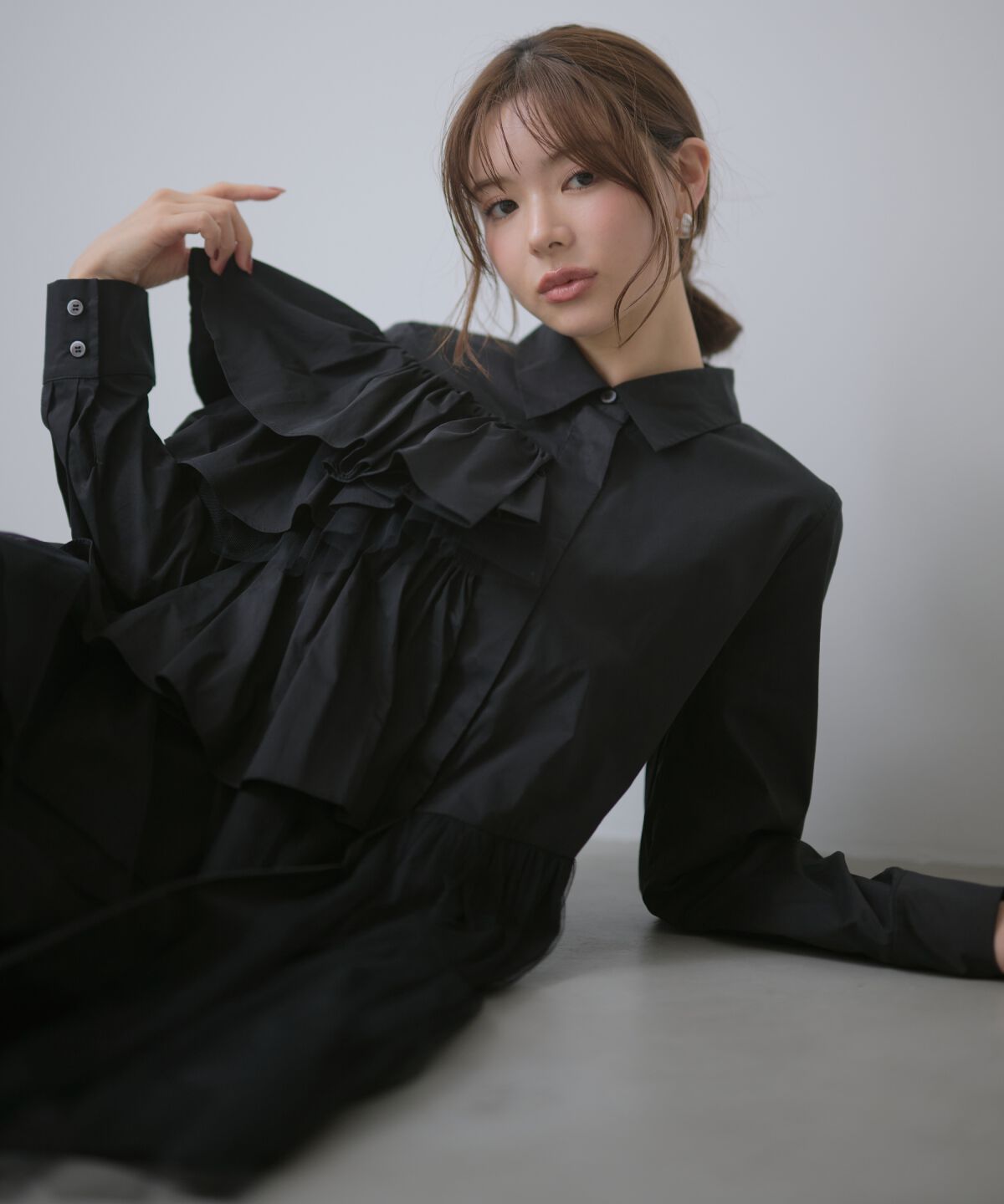 アンドクチュール「アシメラッフルミニワンピース」|ワンピース|