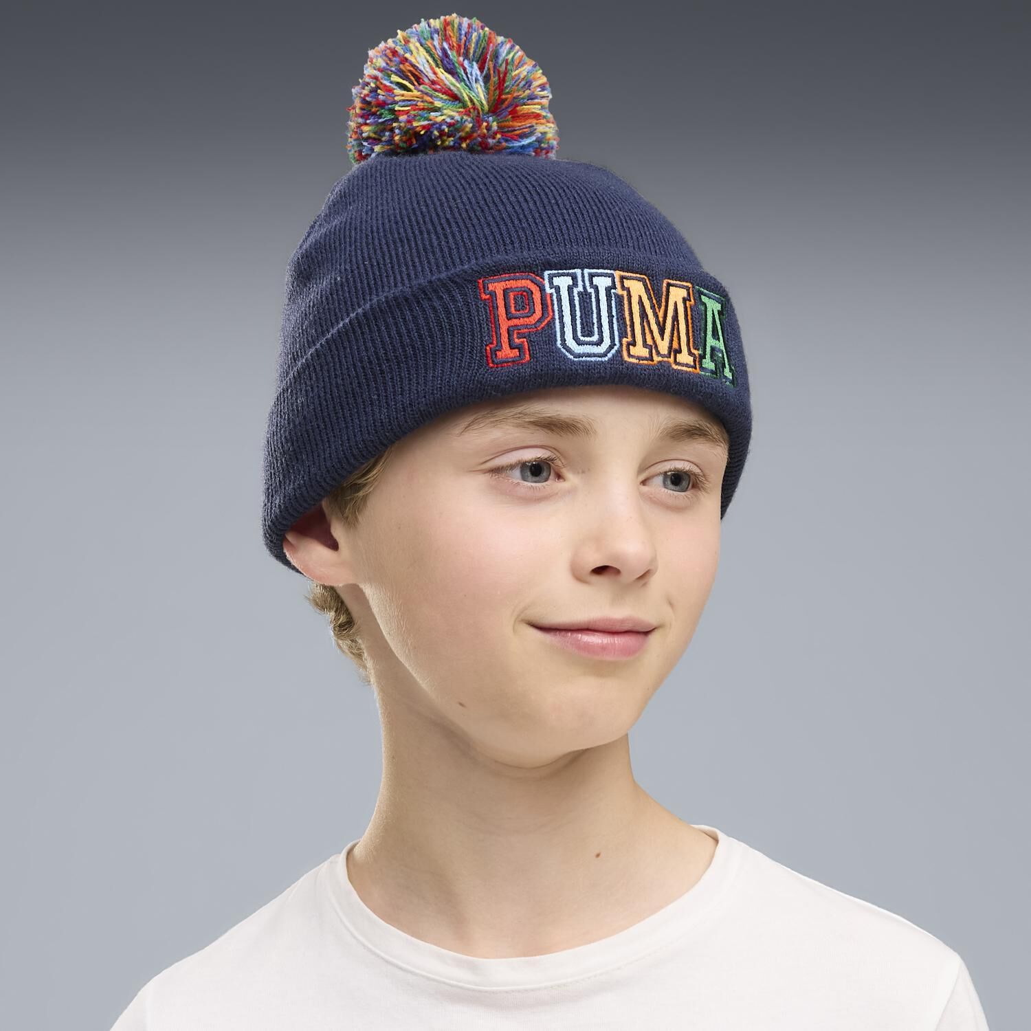 PUMA「【PUMA ｳｪｱ】K POM POM MID CROWN BEANIE JR」|キャップ・キャスケット|