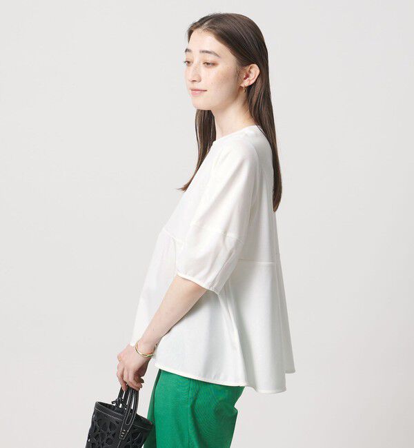 UNITED ARROWS「ポンチ ペプラム ショートスリーブ カットソー」|Tシャツ・カットソー|
