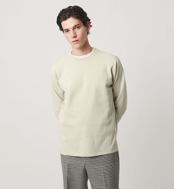 UNITED ARROWS「フォーシーズンズ ミラノリブ クルーネック ニット」|ニット・セーター|NATURAL