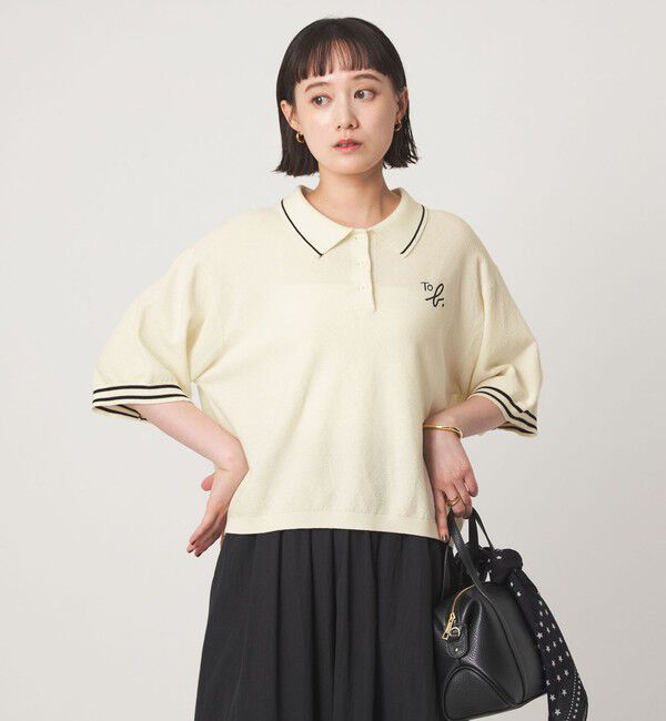 UNITED ARROWS green label relaxing「＜To b. by agnes b.コラボ＞ポロニット」|ニット・セーター|OFF WHITE