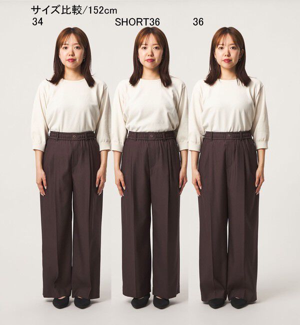 UNITED ARROWS green label relaxing「ニーハイワイドパンツ マシンウォッシャブル ストレッチ 帯電防止」|その他|