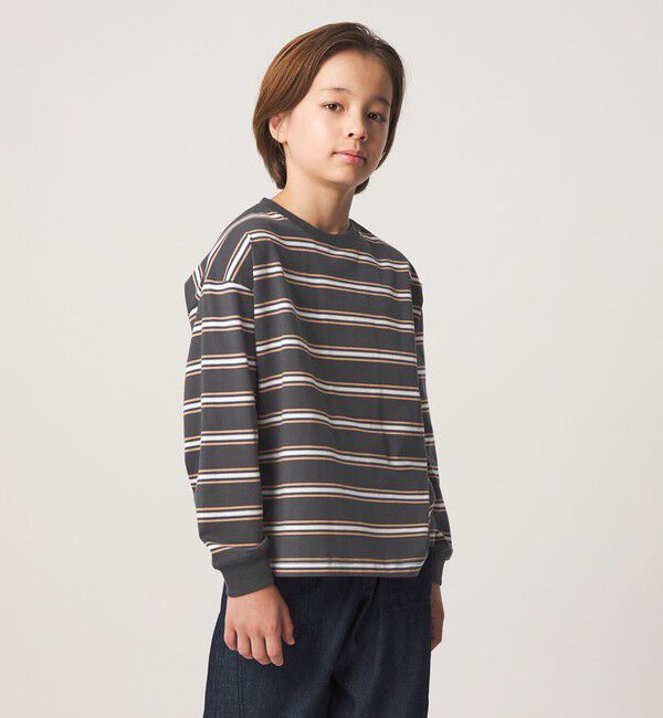 UNITED ARROWS green label relaxing「フトピッチ ボーダー ロングスリーブ Tシャツ / キッズ 100cm-160cm」|Tシャツ・カットソー|