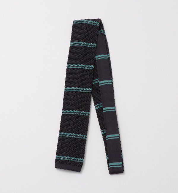 UNITED ARROWS green label relaxing「＜Bleck＞6.5cm ニット ボーダー2 ネクタイ ニットタイ」|ネクタイ・蝶ネクタイ|DK.GRAY