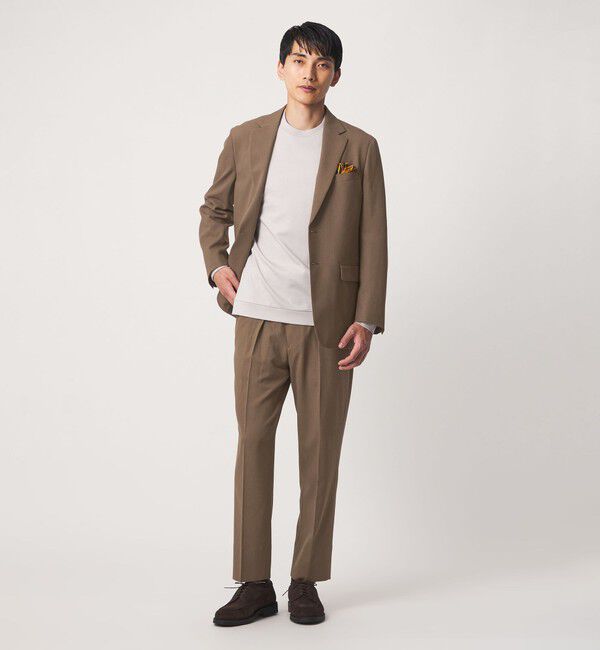 UNITED ARROWS green label relaxing「A+ リネンライク リラックス イージー 1プリーツ セットアップ パンツ スラックス -ストレッチ-」|スラックス|