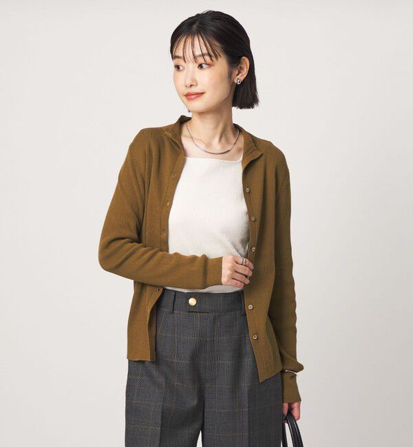 UNITED ARROWS green label relaxing「＜1_OF MINE＞2WAYネック ニット カーディガン マシンウォッシャブル」|カーディガン|