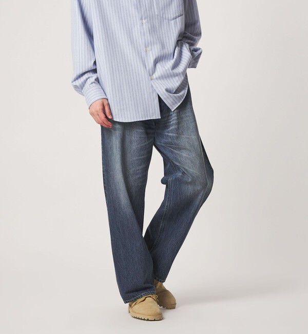 UNITED ARROWS green label relaxing「FINE BASIC ヴィンテージライク スライバー デニム パンツ W4」|チノ|