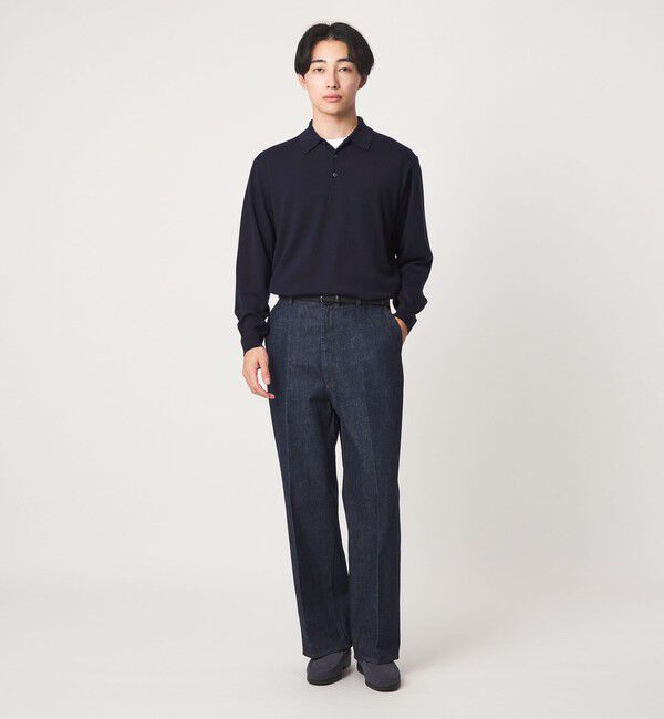 UNITED ARROWS green label relaxing「SUPER 120S ハイゲージ ニット ポロシャツ」|ニット・セーター|